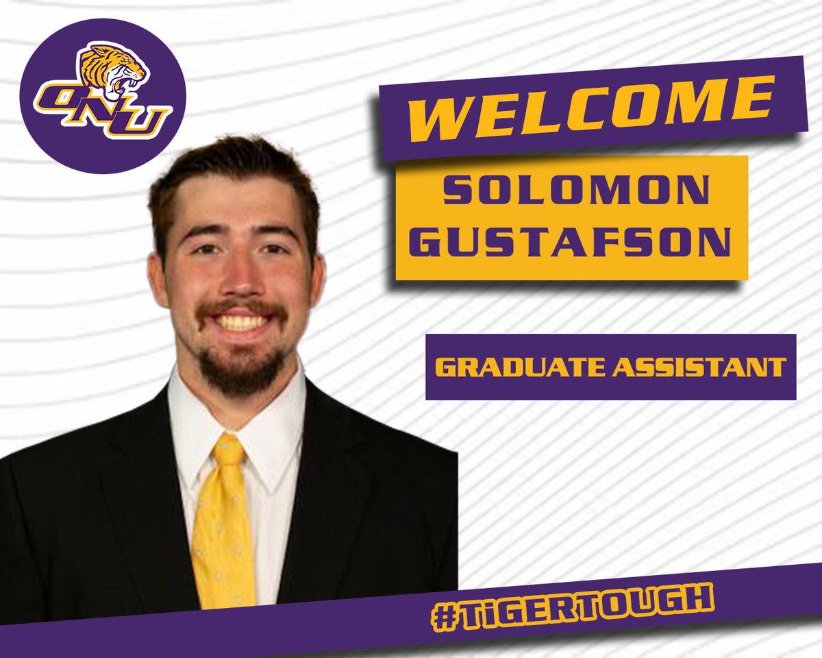 Welcome our new Graduate Assistant coach, Solomon Gustafson, to the #TiGERTOUGH Family! @ONUAthletics @olivetnazarene 🟡🟣🐅 🏀