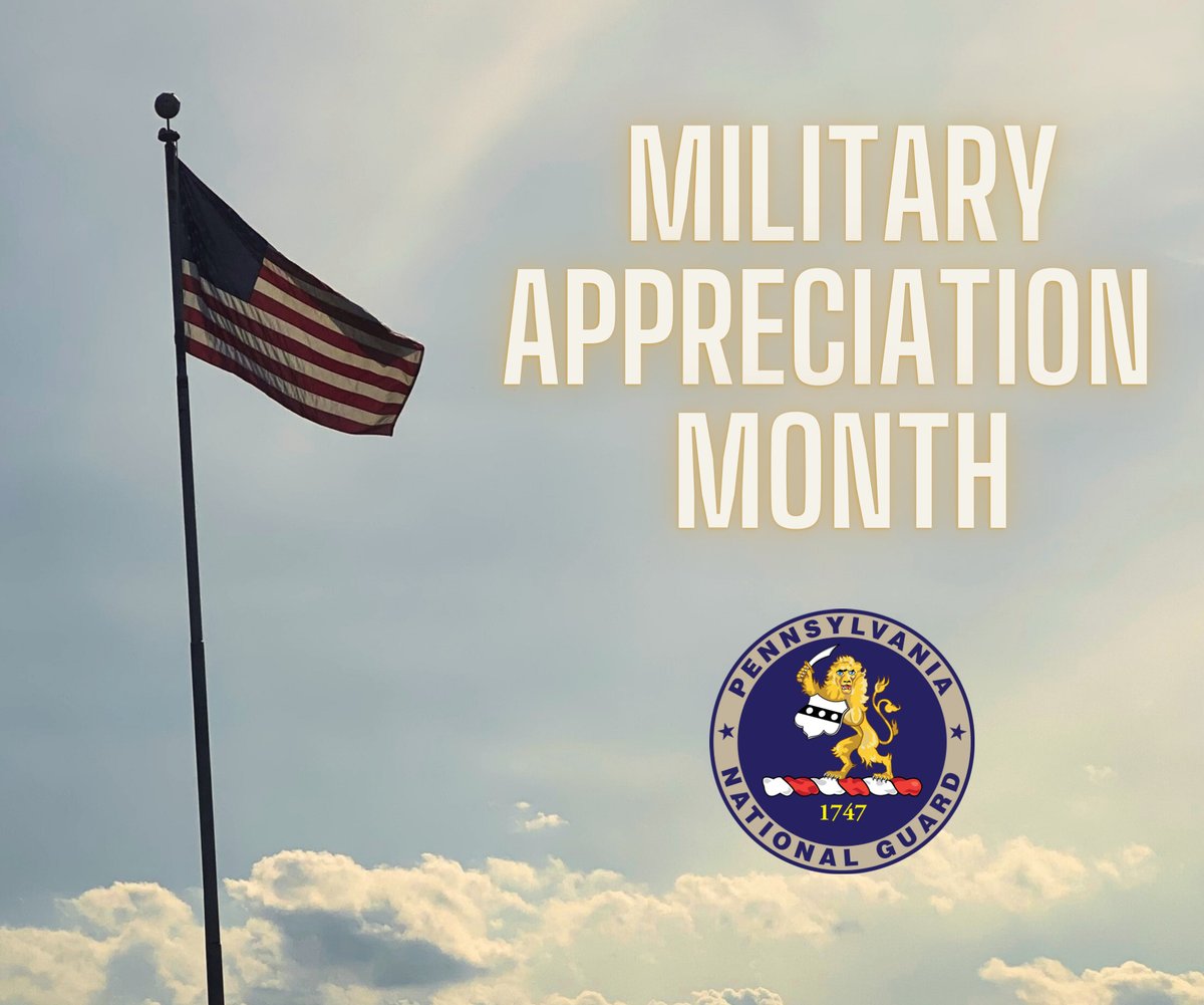 🇺🇸 May is Military Appreciation Month 🎖️ We thank all Soldiers, Marines, Sailors, Airmen, Guardians and Coast Guardsmen for serving with dedication and keeping our country safe!