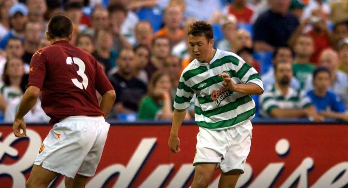 A very young Aiden McGeady against Rome in 2004.