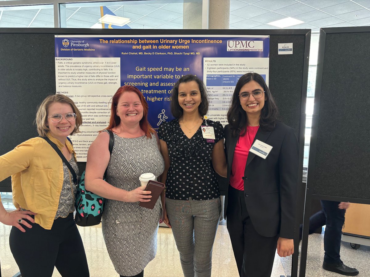 Had a great time representing the continence lab and @PittGeriMed at @PittDeptofMed #DOMResearchDay2024 talking about the impact of Urgency Urinary Incontinence on functional measures. #PittGeriatrics