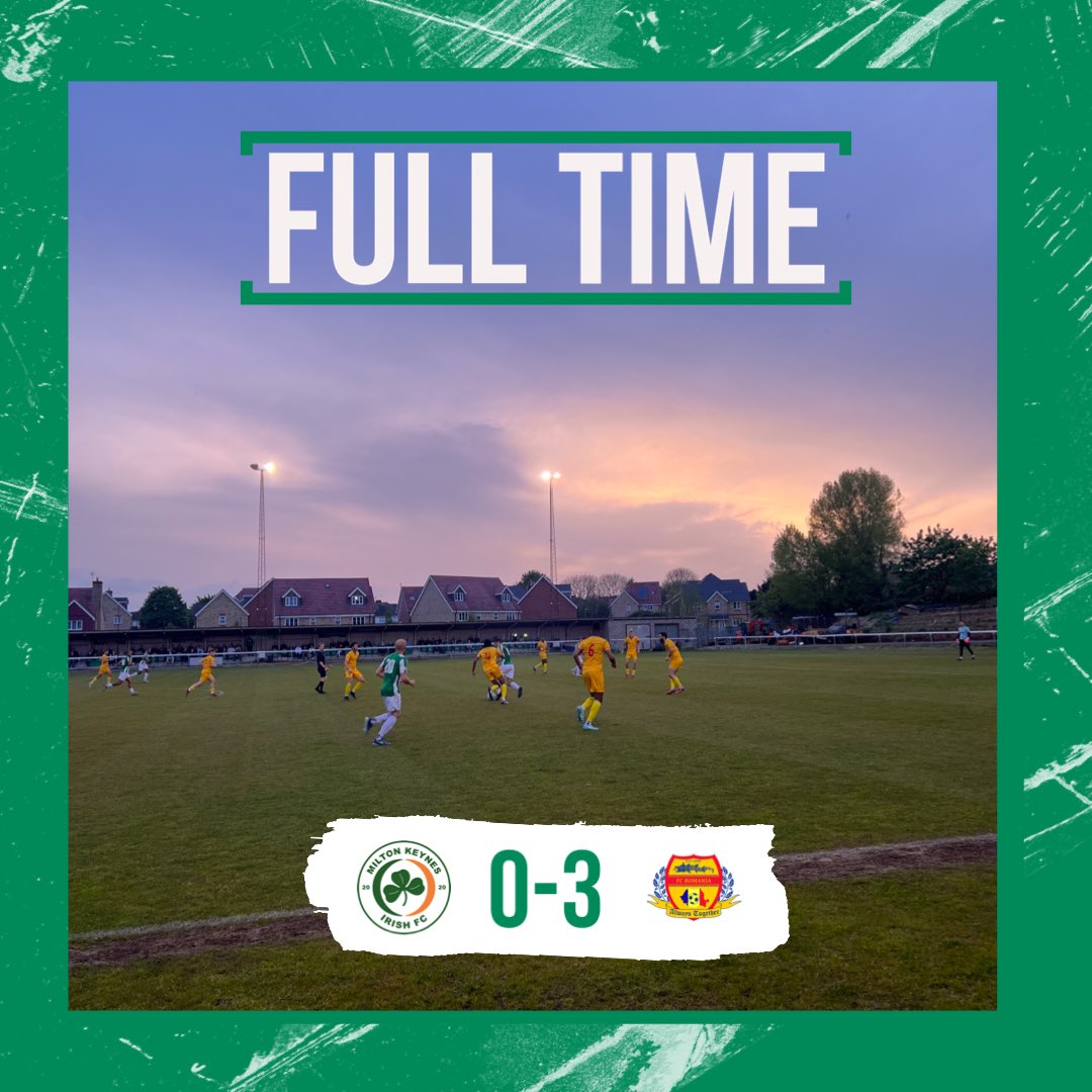 ☘️⚽️ | FULL TIME! MK Irish 0-3 FC Romania!

Made to pay for missed chances in the first half and a sloppy second half. 

#NonLeague #UpTheIrish #SSML