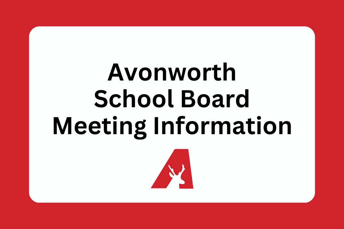 Save the date for our May School Board meetings. May 6 - Athletics and Activities Committee Meeting May 6 - Work Session/ General Purpose Meeting May 13 - Policy Committee Meeting May 13 - Regular Meeting avonworth.k12.pa.us/school-board/b….