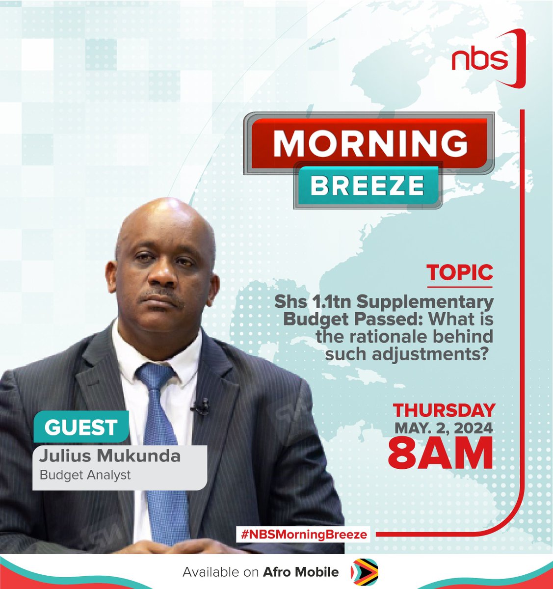 UGX 1.1 trillion Supplementary Budget Passed: What is the rationale behind such adjustments?

Hon Ssemujju Nganda and Julius Mukunda will join us this morning for the Topical Discussion to discuss this and more at 8 AM.

Don't miss the show!

#NBSUpdates #NBSMorningBreeze