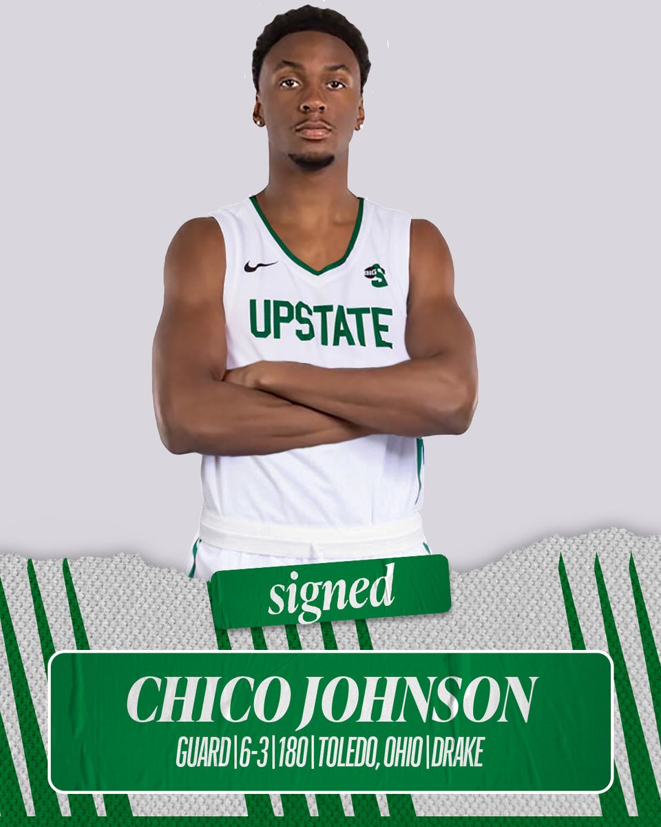 ⚔️ 𝑾𝒆𝒍𝒄𝒐𝒎𝒆 𝒕𝒐 𝑺𝒑𝒂𝒓𝒕𝒂𝒏 𝑨𝒓𝒎𝒚 ⚔️ Hailing from Toledo, Ohio, we are excited to welcome Chico Johnson to USC Upstate! He joins the Spartans from Drake. 🔗 | brnw.ch/21wJmBZ #SpartanArmy ⚔️