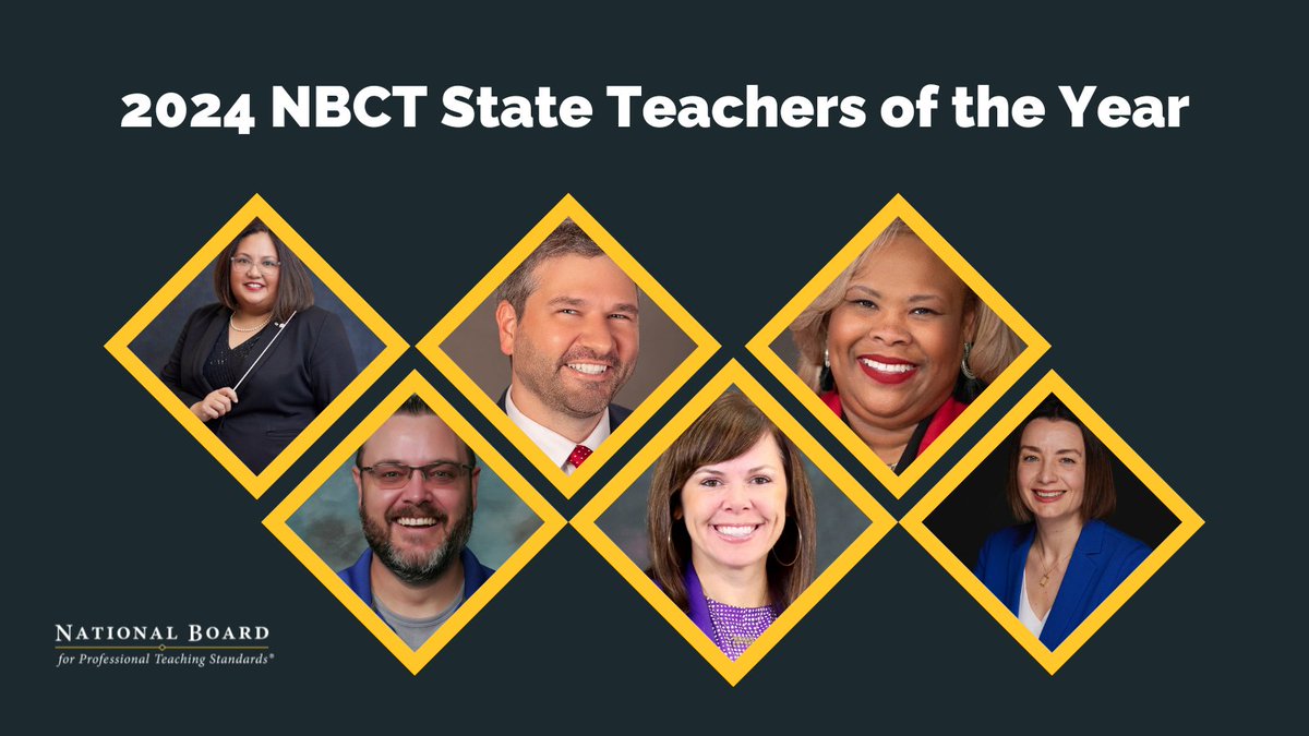 Accomplished teaching recognized! 👏 @NBPTS proudly celebrates the six National Board Certified Teachers honored as 2024 State Teachers of the Year by @CCSSO. hubs.ly/Q02vHNkd0