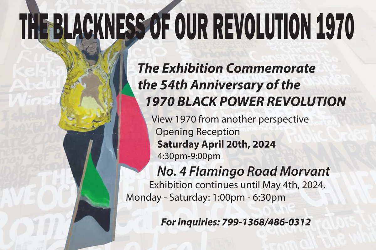 My headline re the Laventille/Morvant region for today is: i went to an incredible exhibition yesterday on the 1970 Revolution, combining art with archival materials and the stories of elders to teach the history you won't learn in school (bc your teachers dunno it either)