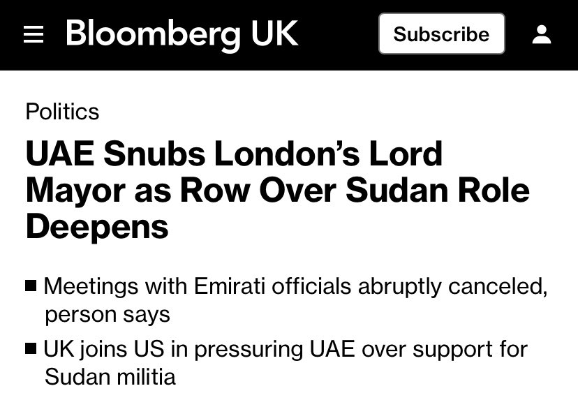 The UAE throws a tantrum and @nadhimzahawi follows 🧵

The UK has postponed deliberations until later in May regarding a complaint made at the UN by the Government of Sudan regarding the UAE’s backing of the RSF, after the UAE cancelled 4 ministerial meetings with UK officials.