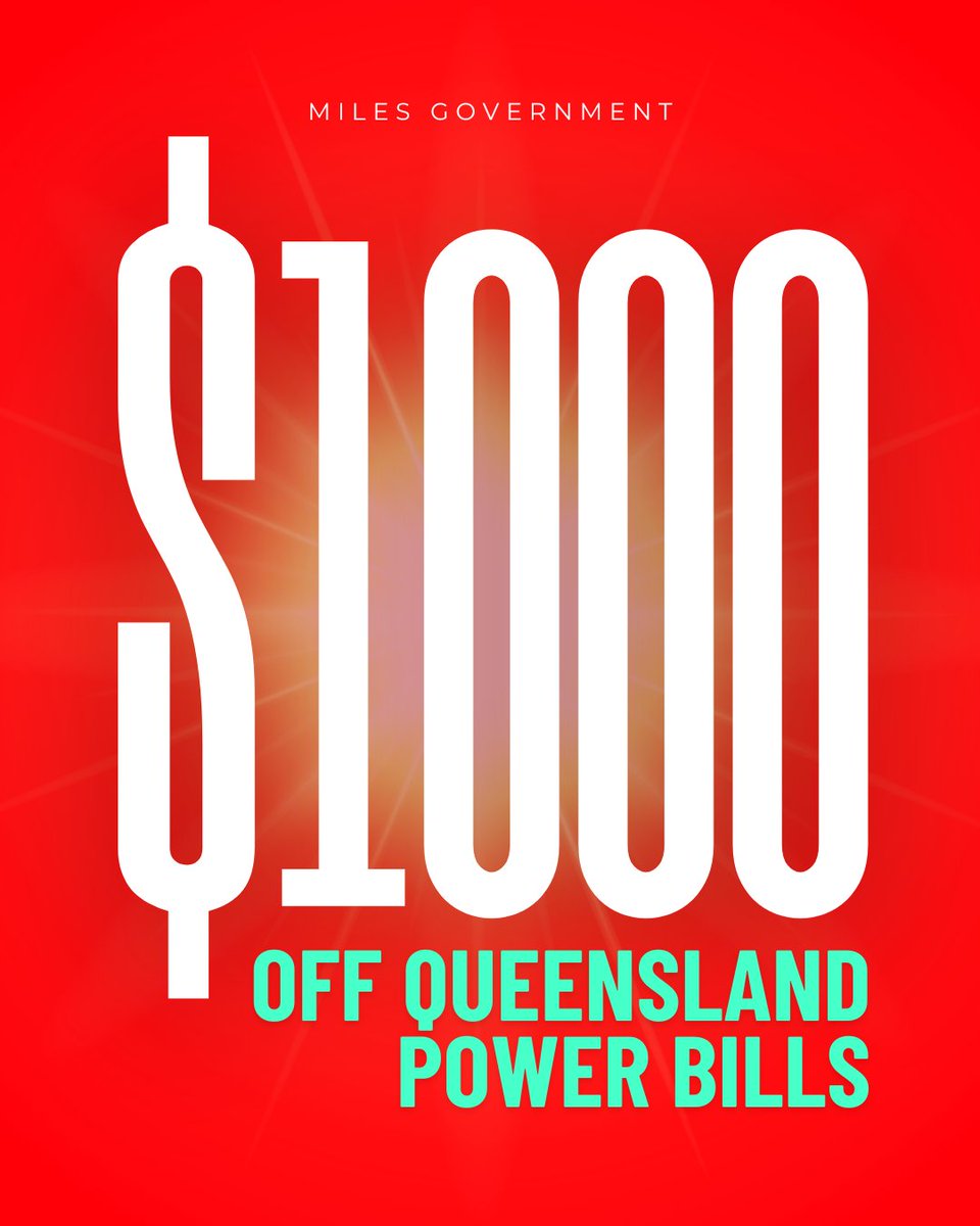 This is big. We're taking $1,000 off your power bill from July 1. Every household, everywhere in Queensland.