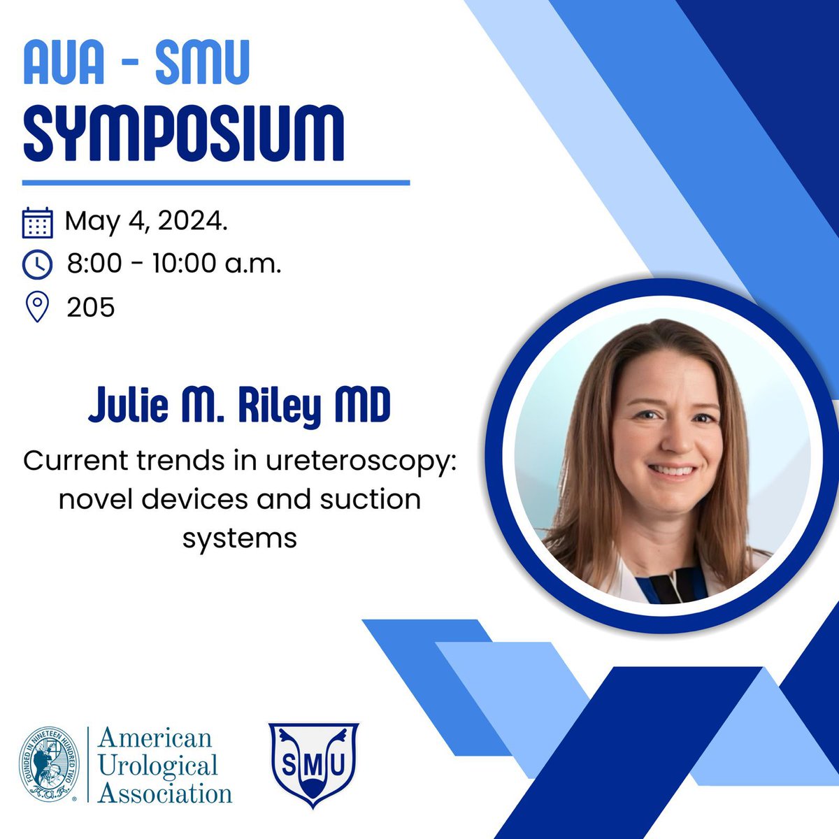 Grandes rockstars de la urología nos estarán acompañando en nuestro primer simposio con @AmerUrological Julie Riley (@rileyendouro) endouróloga de la Universidad de Arkansas nos estará acompañando. #MayThe4thBeWithSMU