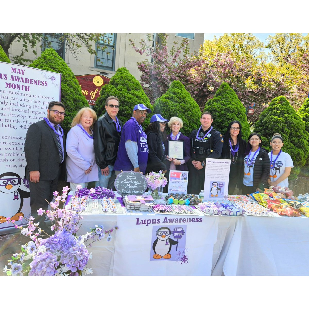 Kearny has declared May as #LupusAwareness Month! 💜🦋 Alcalde Carol Jean Gaunt Doyle y concejales oficialmente declararon Mayo cómo el Mes de #Lupus en la Ciudad de Kearny Thank you to everyone who came out to spread awareness, show support & turn Kearny purple!! #Lupuschat