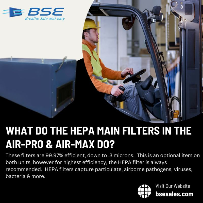 Looking for highly efficient filters? Our filters are 99.97% efficient, and capable of capturing particles as small as 0.3 microns.   Want to learn more? Visit our website at #BSESales #cleanairsolutions #cleanairmatters #clearnair #HEPAfilters 
bsesales.com/ambientair/