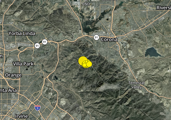 #BREAKING: An earthquake with a preliminary magnitude of 4.1 just struck 9 miles southwest of Corona. ktla.com/news/local-new…