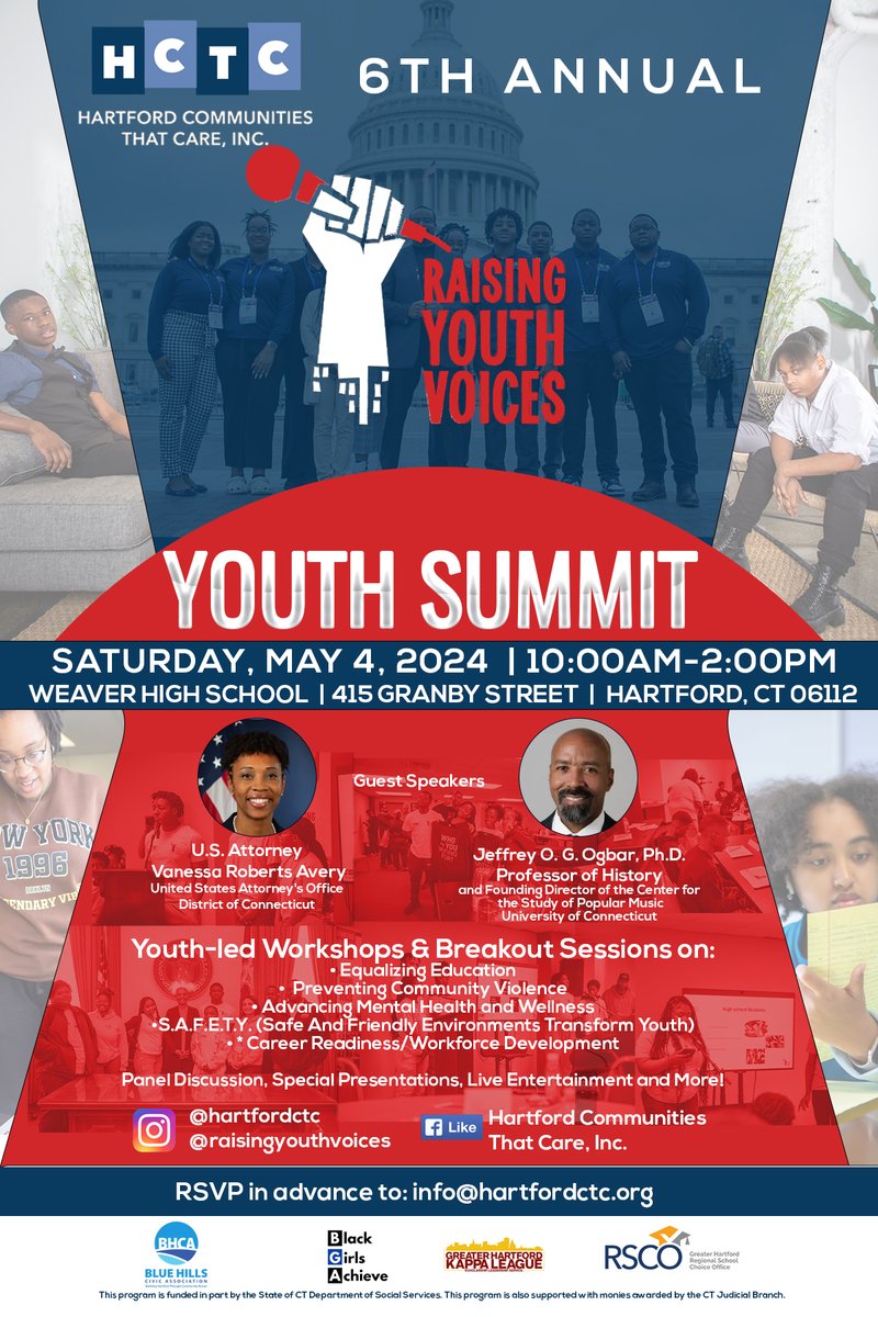 🌟 Join us for our 6th Annual Youth Summit on Sat, May 4th at Weaver High School! 🎉 RSVP now to secure your spot: docs.google.com/.../1FAIpQLSeY… #YouthSummit2024 #Empowerment