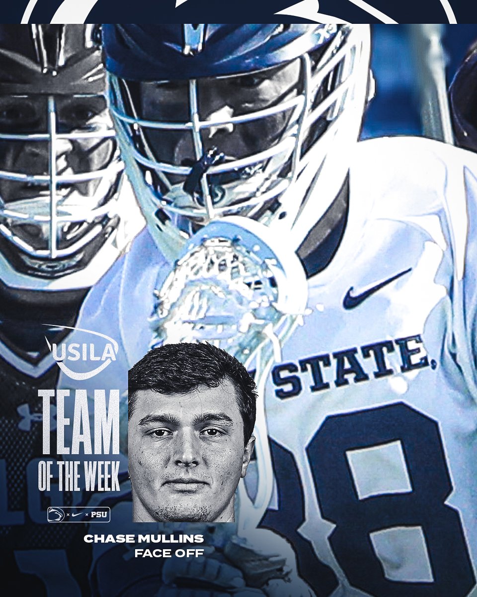 Congrats to Chase Mullins on being named to the @USILA_Lax Team of the Week! #WeAre 🔵⚪️