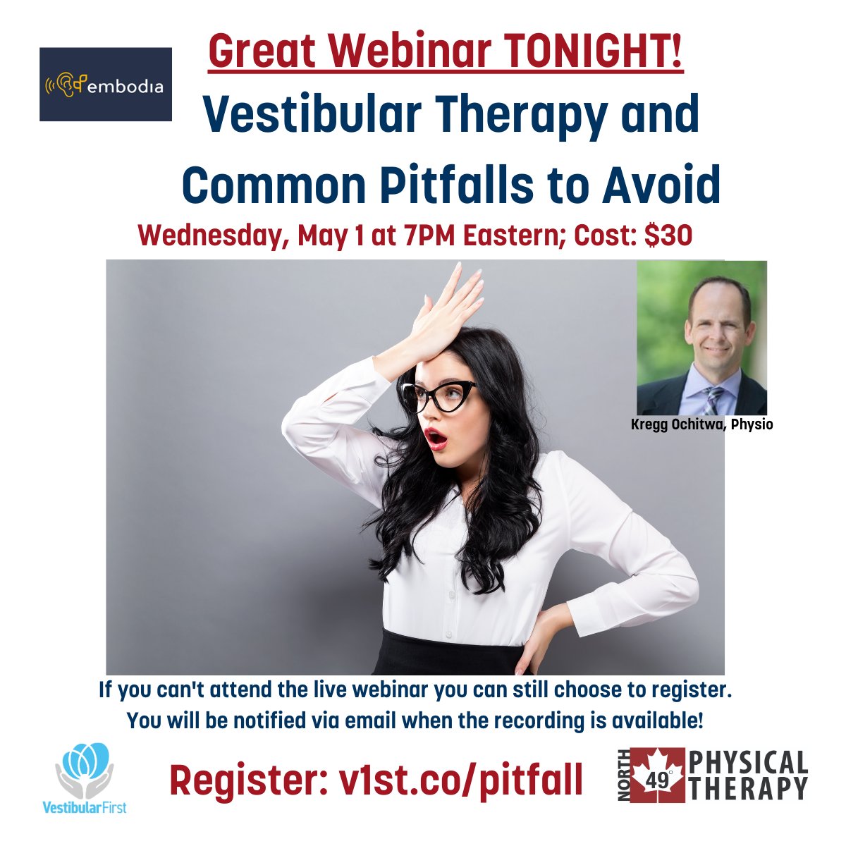 What pitfalls exist in the world of vestibular examination and treatment? Get all the insider tips from expert vestibular physio Kregg Ochitwa TONIGHT or watch the recording afterwards. At $30, it's a real deal! #bppv #VestibularRehabilitation #therapytips