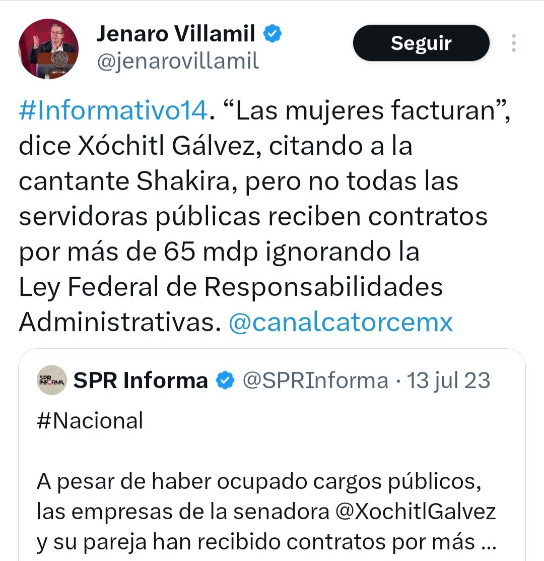 El hecho es contundente: un juez ampara a @XochitlGalvez para que @jenarovillamil se abstenga de usar su cargo para desacreditarla. Jenaro Villamil está (ilegalmente) al frente de los medios de comunicación del Estado Mexicano y debería abstenerse de hacer campaña en favor del