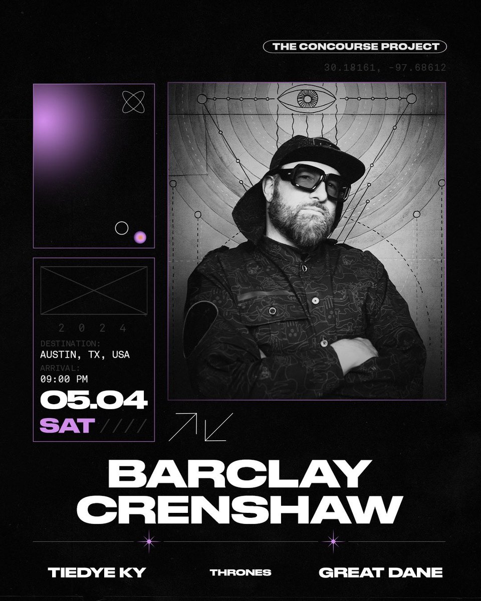 Bringing the bass this Saturday with @BarclayCrenshaw for his Open Channel Tour 🔊 Let's get weird 🌀
