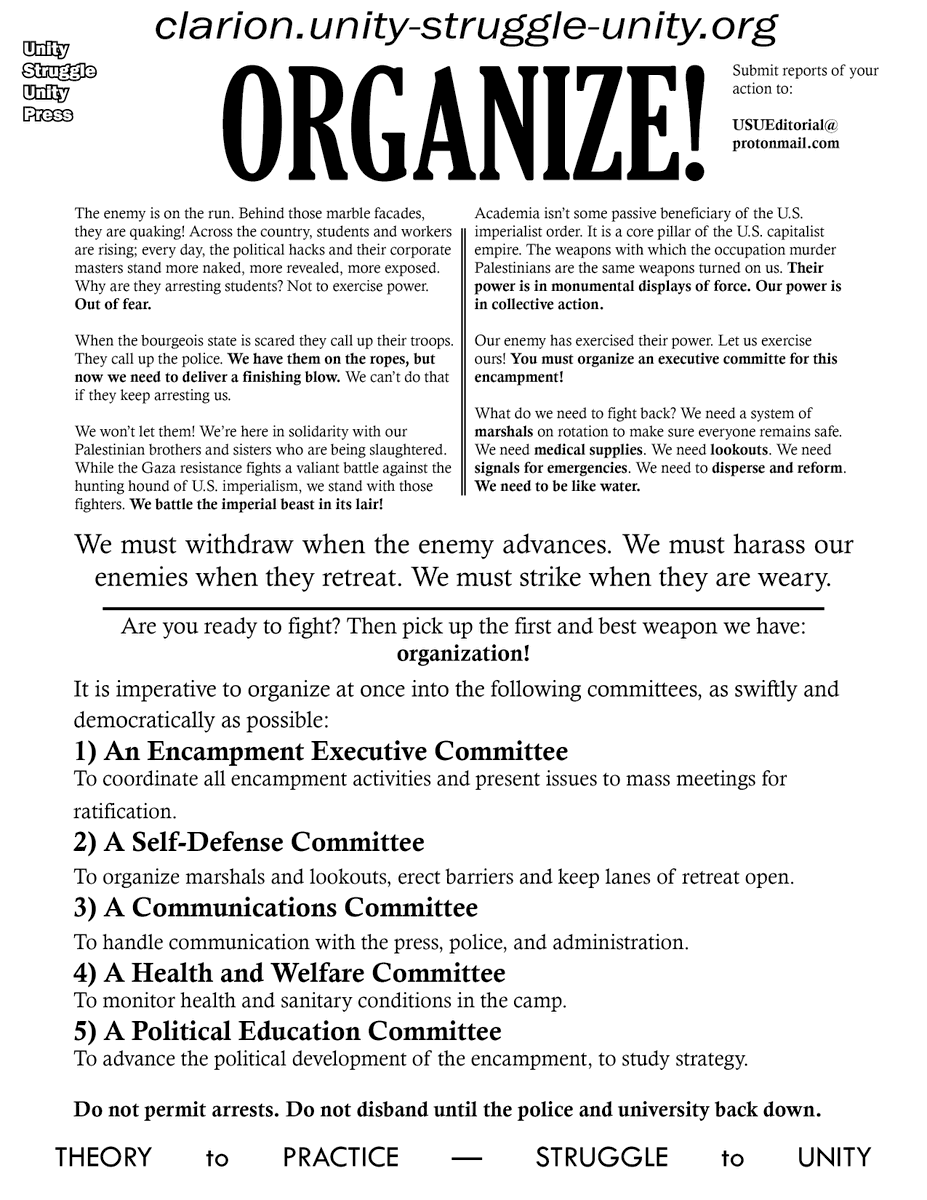 this is why the students need to organize before hand and have plans in place for this - or any - type of confrontation.