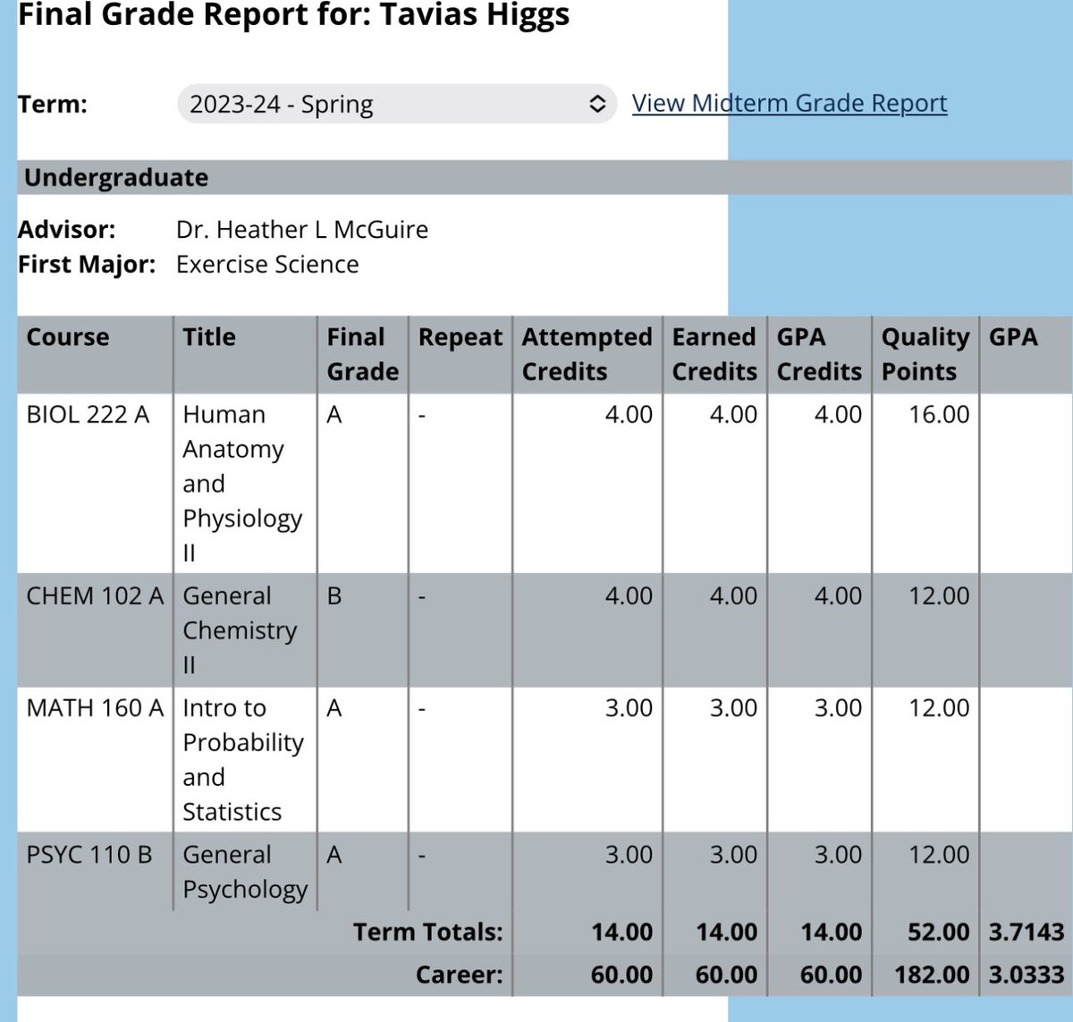 3.7 for the semester, 3.0 gpa overall‼️Come get at me‼️