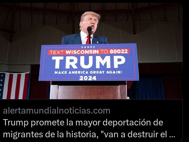 🇺🇲  | AHORA: Trump promete la mayor deportación de migrantes de la historia, 'van a destruir el país'.