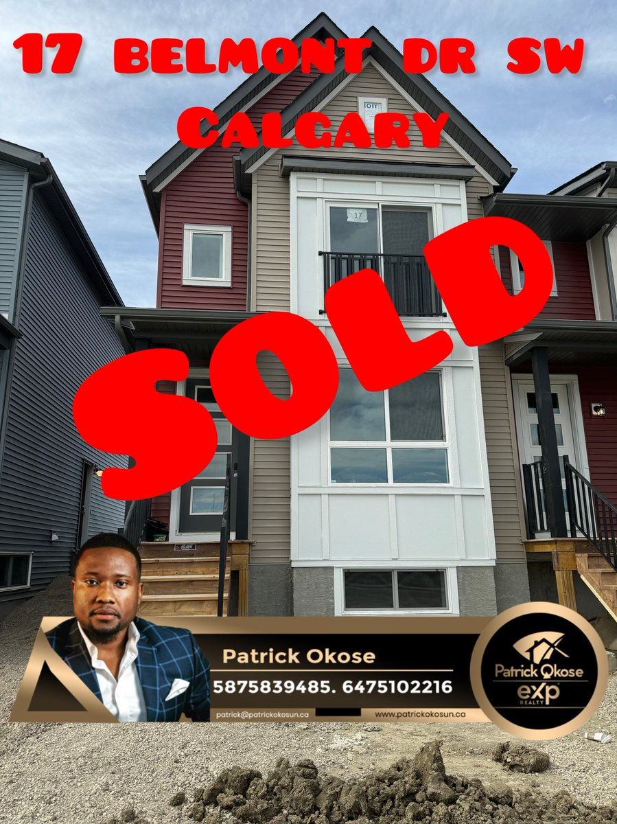 SOLD!! 3 bed 2.5 bath semi detached house with legal suited basement in Belmont SW Calgary. #therealpatrickokose  #calgary #calgarylife #calgaryalberta #calgarybuzz #calgarystampede #calgarywoodworkers #calgaryartist #calgaryarts #calgaryart #calgaryartists #calgarybusiness