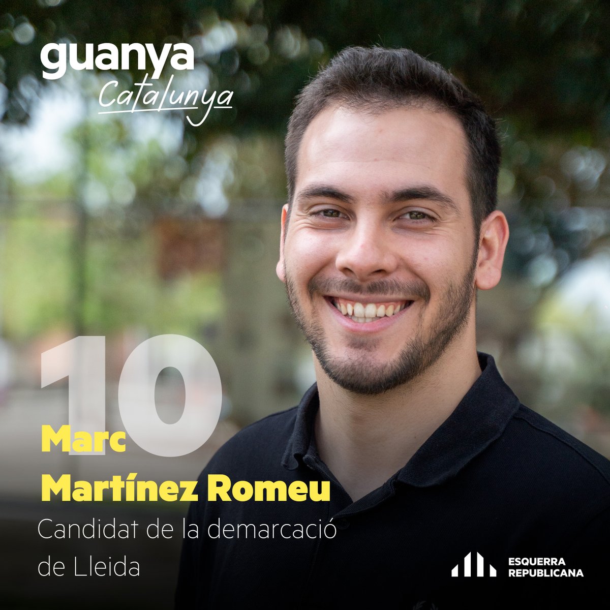 ERCfedLleida's tweet image. 👤 Continuem presentant-vos les persones candidates d’ @Esquerra_ERC al Parlament 

📅 Avui és el torn del @marc_martinez6 que és portaveu de @JoventLleida i el primer candidat del @JoventRepublica

🟡 Amb ell, #FemHoPossible #GuanyaElSegrià, #GuanyaLleida i #GuanyaCatalunya