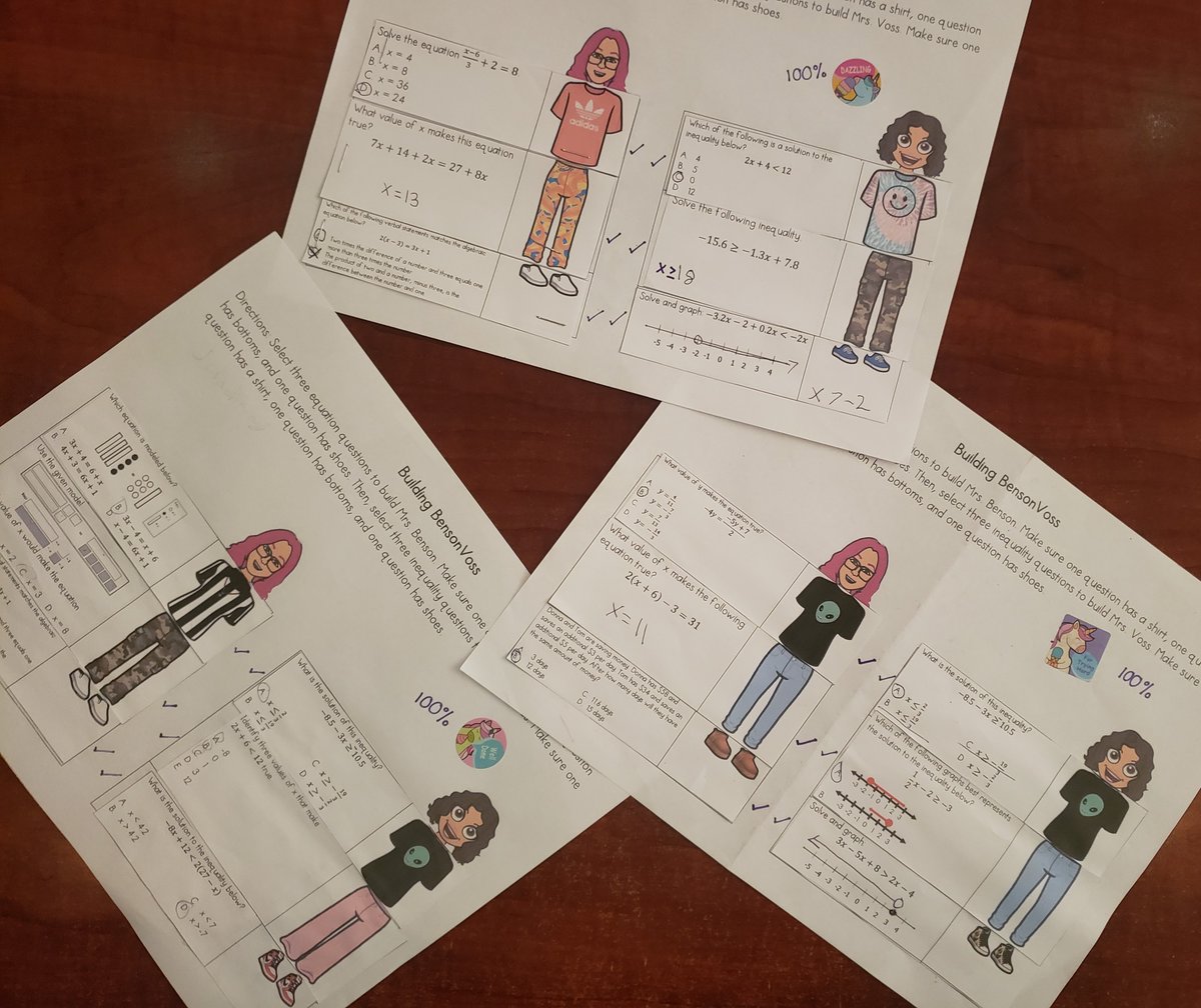 #StudentChoice raises #studentengagement, even when solving multistep equations and inequalities. Of course, designing 'drippy' outfits for your teachers (or making them look absolutely insane) is pretty engaging too.😄