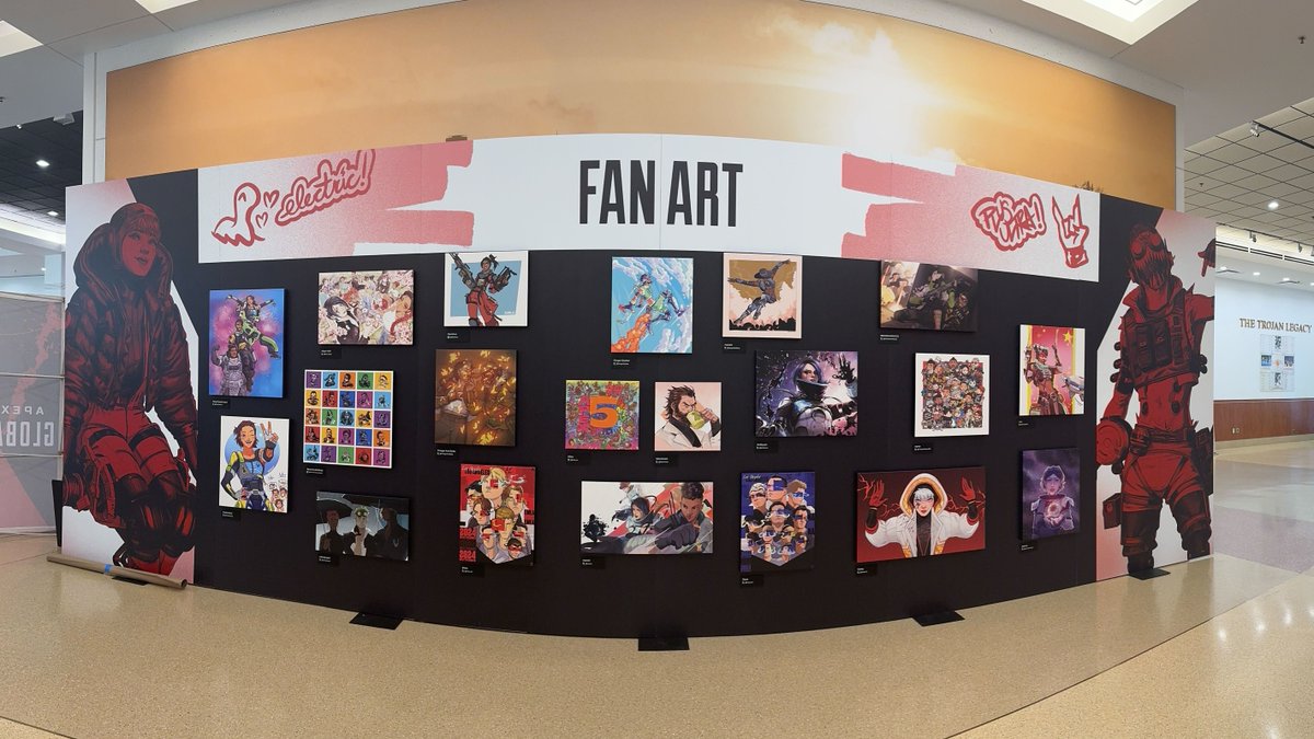 The #ALGS Split 1 Playoffs start tomorrow! Make sure to swing by the Fan Art Wall at the Galen Center to see art from our talented community from all over the world. Can you spot any artists you recognize? 👀