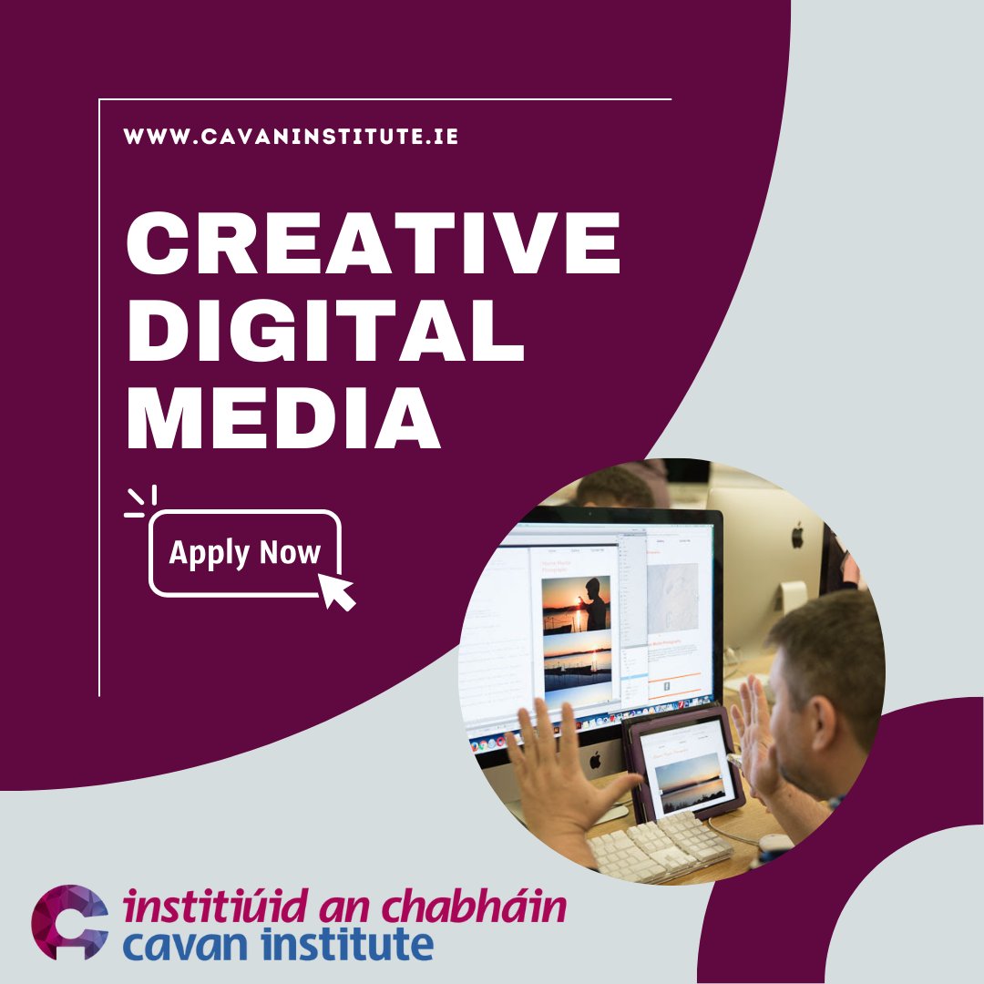 This Creative Digital Media course equips students with essential skills needed to thrive in the rapidly evolving landscape of digital media. More information available at: cavaninstitute.ie/course/creativ… #PLC #Cavan #CavanInstitute #FET #CreativeDigitalMedia