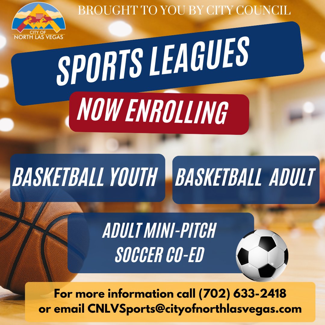 🏀⚽️ Get in the game with our exciting sports leagues!  Basketball Youth League,  Basketball Adult League & Adult Mini-Pitch Soccer League. Join the action-packed fun! Don't miss your chance to be part of the action! Sign up now!