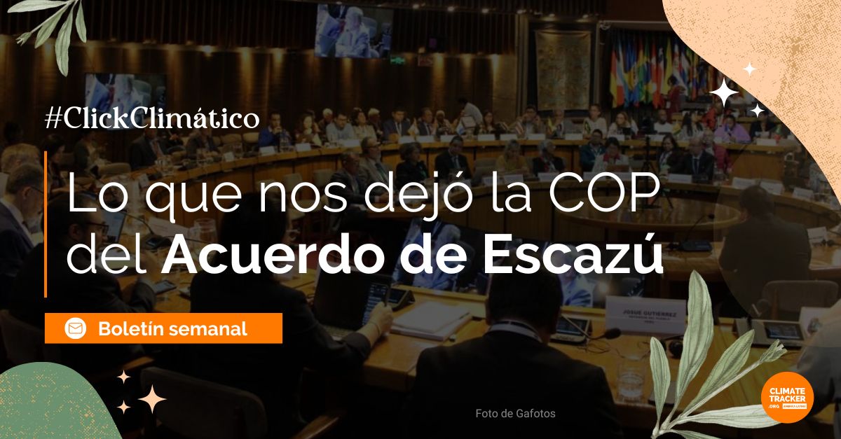 👀 ¿Te perdiste esta edición de #ClickClimático? Entérate sobre los resultados de la COP3, los avances del Acuerdo de Escazú y sus proyecciones para el futuro en la región, análisis hecho por Michael Lieberherr (@mijazUl). 📧 Mira más en bit.ly/3JWqMG9