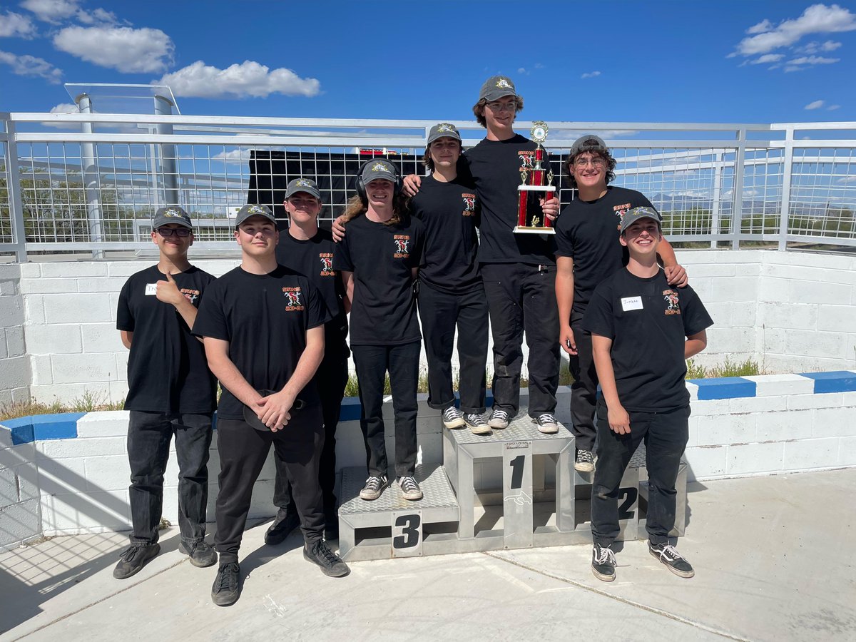 Congrats to the @ShadowRidgeHS Solar Stallions for your stellar performance at the Racing the Sun Solar Go Kart Race. Their kart won the speed contest, the endurance contest, & had the best engineering presentation of all the schools & divisions! Well done! 👏
