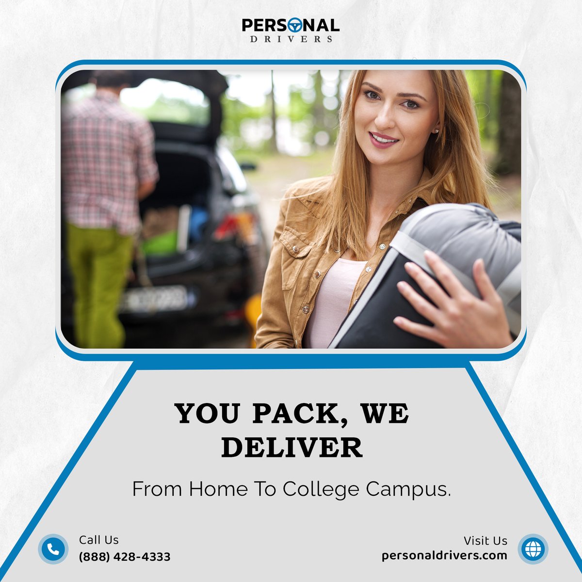 Heading to #College?🎓 We make car relocations to campus as easy as a study session! Pack up, we’ll deliver. Call PERSONAL DRIVERS now!🚗💨
#VehicleRelocation #hireadriver #cardelivery #cardeliveryservice #personaldriver
