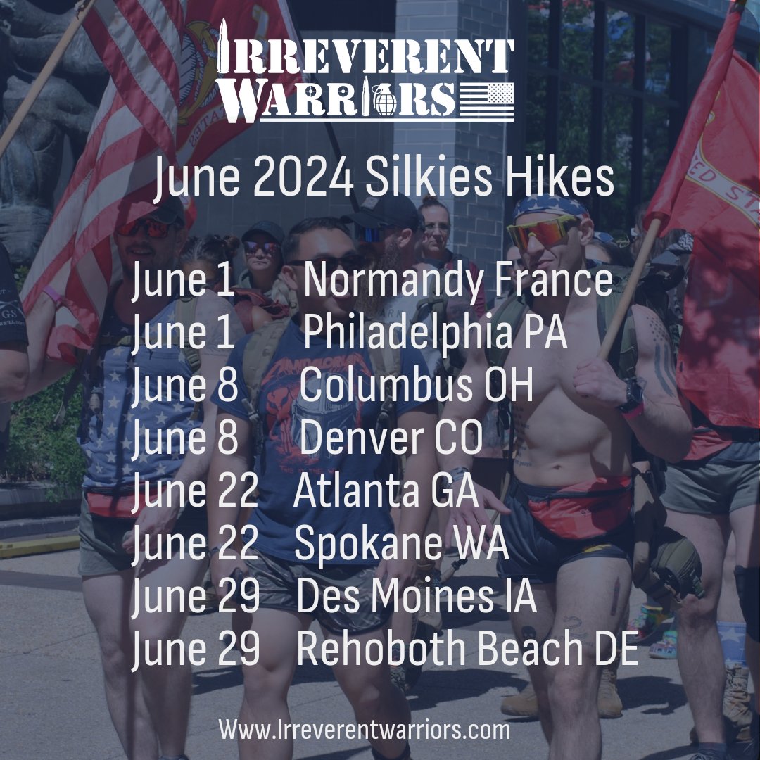 The June Hike Schedule is out!!! Where will you be hiking and who will you be hiking with??? #irreverentwarriors #silkieshike #hikeschedule #suicideprevention