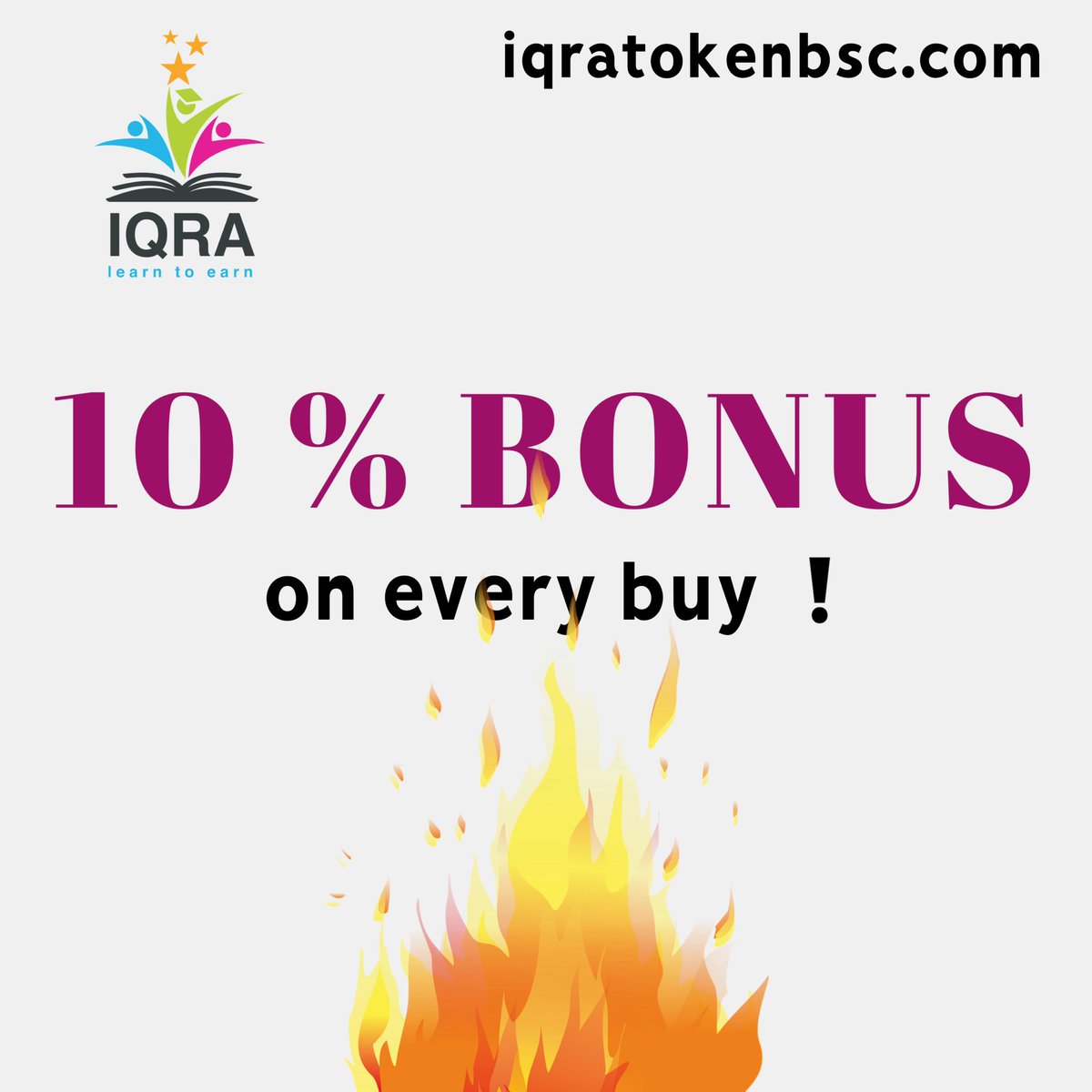 Every buy for the next 48 h gets 10% bonus 🔥🚀

Buy here: pancakeswap.finance/swap?outputCur…

#IQRA #BlockchainEducation
#Altcoingems #AltCoinSeason2024 #Bitcoin    #Crypto #EducationReform #EducationMatters #NFTCollection #nft #education