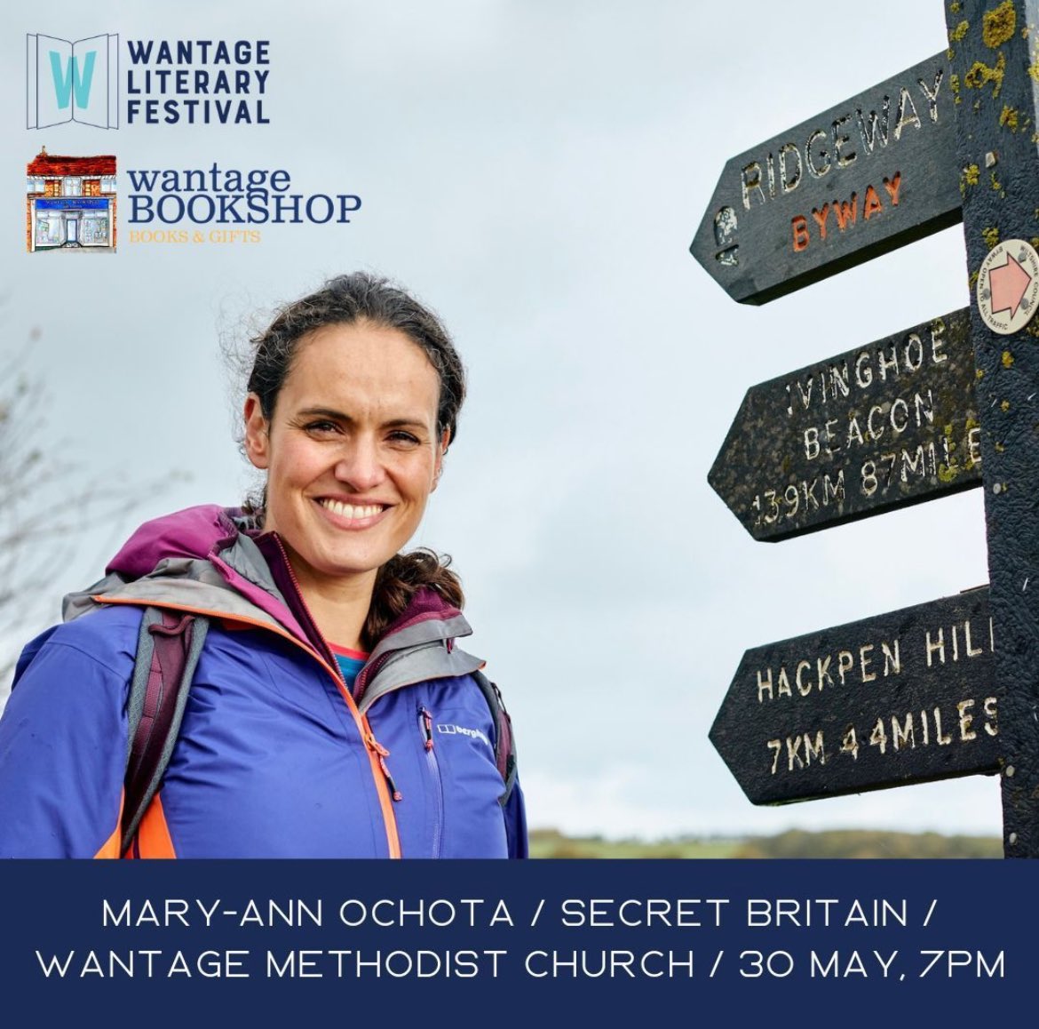 Our sister bookshop @WantageBookshop is delighted to co-host this event with @wantagelitfest . Don’t miss @MaryAnnOchota on May 30th - a fascinating look at our landscape and ancestors #SecretBritain 
mailchi.mp/25564d8cfc76/n…