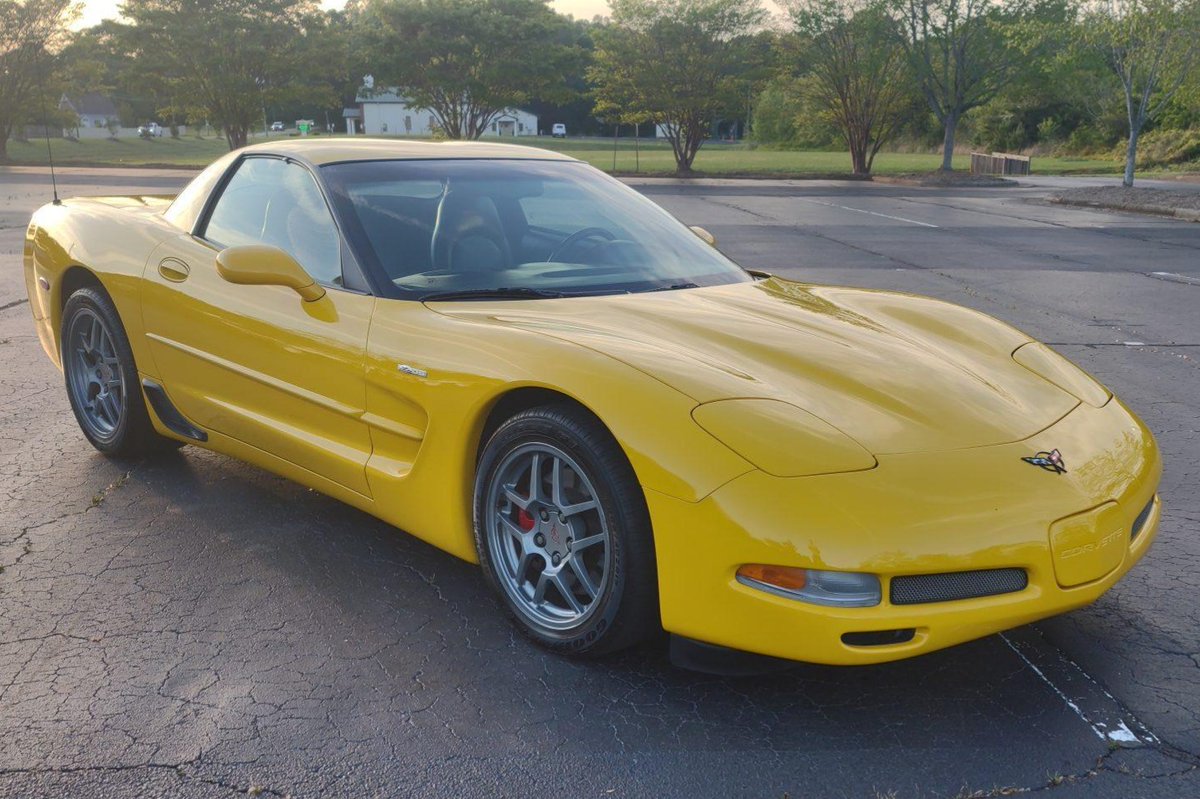 For Sale: 2001 Chevrolet Corvette Z06: This 2001 Chevrolet Corvette Z06 is finished in Millennium Yellow over black leather and is powered by a 5.7-liter LS6 V8 linked to a six-speed manual… dlvr.it/T6HTWs Bringatrailer.com #carsofinstagram #carporn #classiccar
