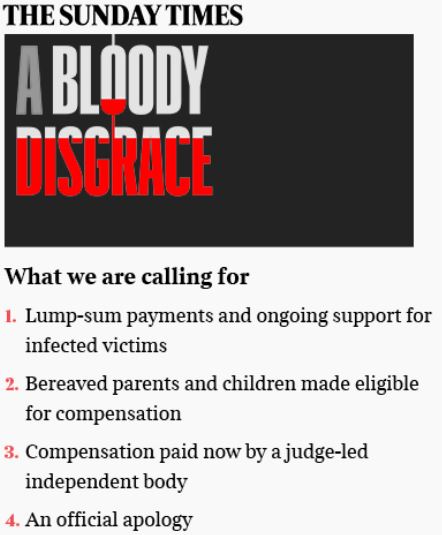 #PostOfficeScandal According to the latest piece by @SkyNews and @ashishskynews 

Infected Blood compensation to be extended to bereaved children of victims

The infected blood compensation scheme is to be extended to bereaved children who have lost one or two parents, Sky News
