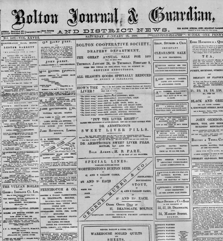 BoltonVictorian's tweet photo. Curious how this hundred-and-fifty-year-old copy of the Bolton Journal and Guardian was printed? Then we have the blog post for you!

https://t.co/nnltxgoINt https://t.co/u7iOwltgIV