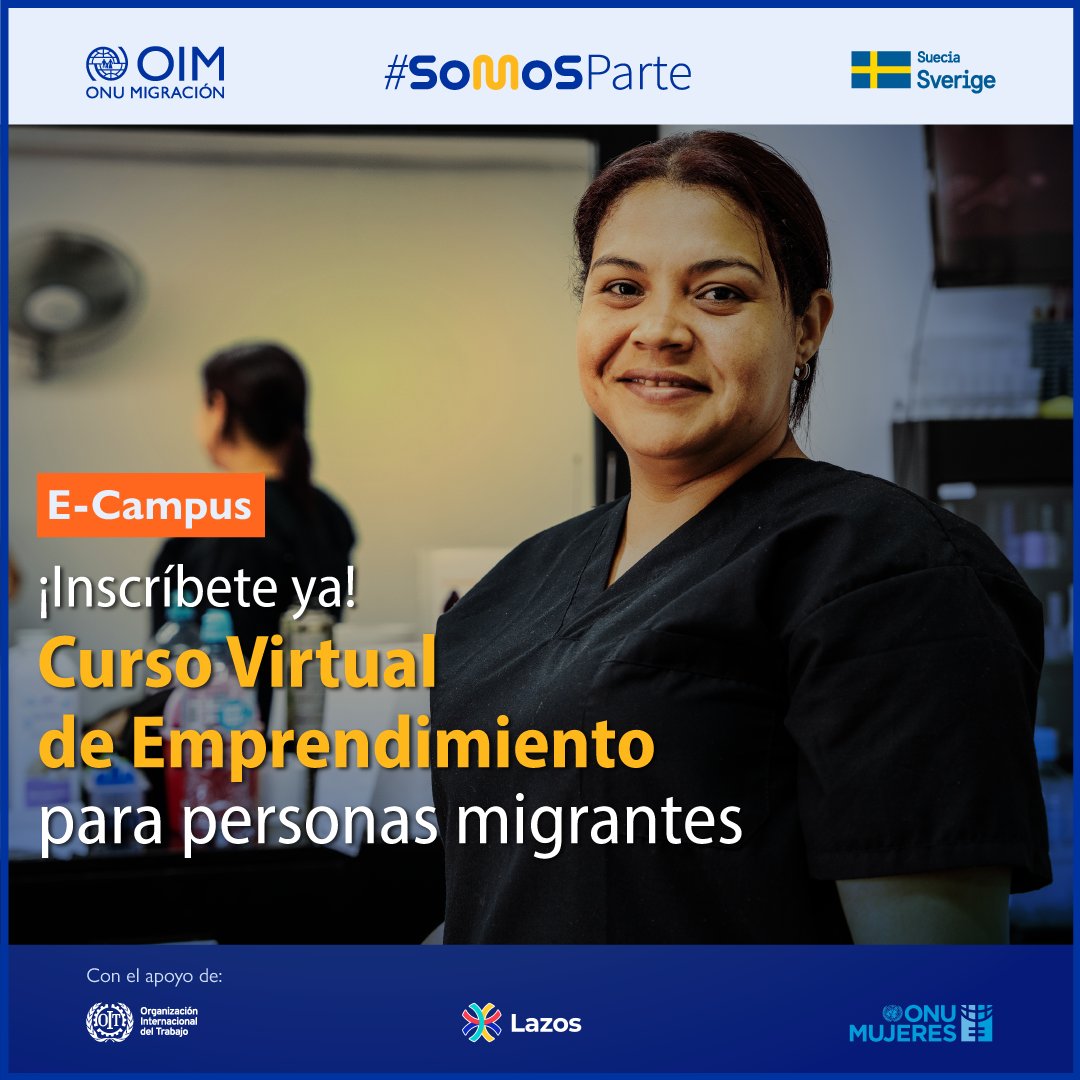 💡 Emprendimiento para #migrantes. Aprende conceptos clave para iniciar tu propio negocio: ✅ Gratis ✅ Aprendizaje autodirigido (avanza a tu propio ritmo) ✅ Duración total: 5 horas ✅ Idioma español 💻 Inscríbete aquí: ecampus.iom.int/login/