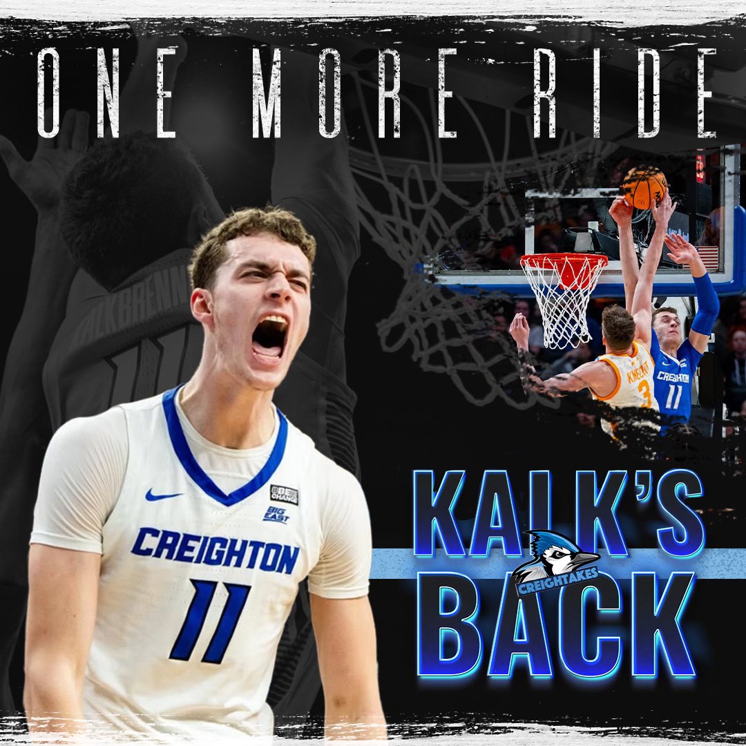 RYAN KALKBRENNER IS COMING BACK TO CREIGHTON FOR HIS FINAL SEASON💙