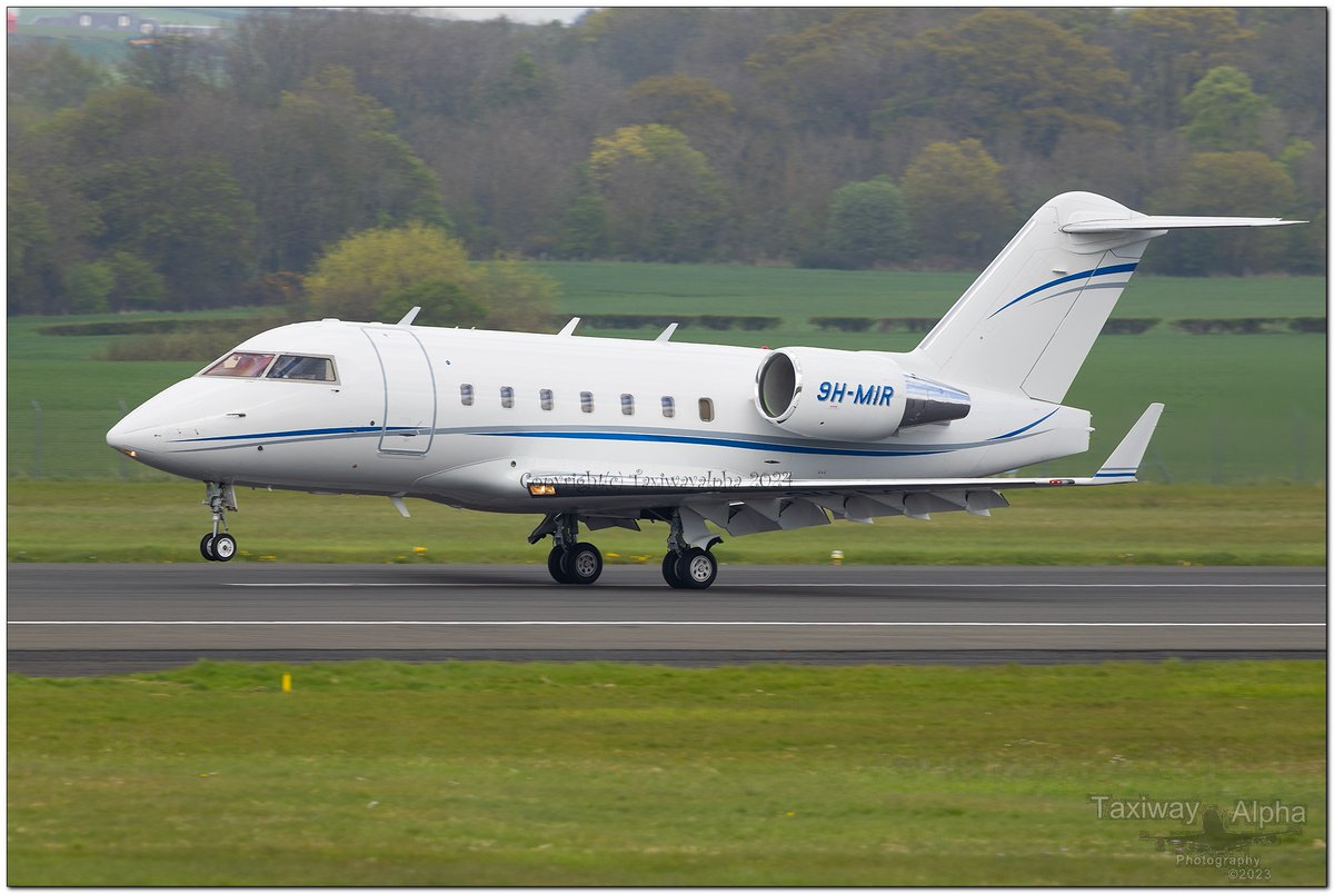 Hifly Malta | 9H-MIR | Bombardier| Challenger 604 | 5368| Prestwick International | EGPK | PIK | 01-05-2024 |Moonraker | HFM001P arriving from Cologne to meet up with 9H-GLOBL