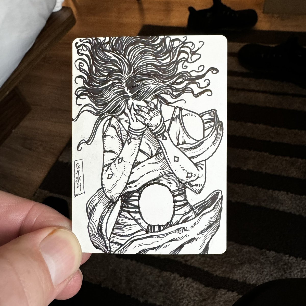 #customart on a long sold out #mtgartistproof, #avatarofwoe. I just do #artcommission work only for in person pick up at an event (most events, calendar on my site). #mtg #mtgart #mtgartist #mtgap #magicthegathering