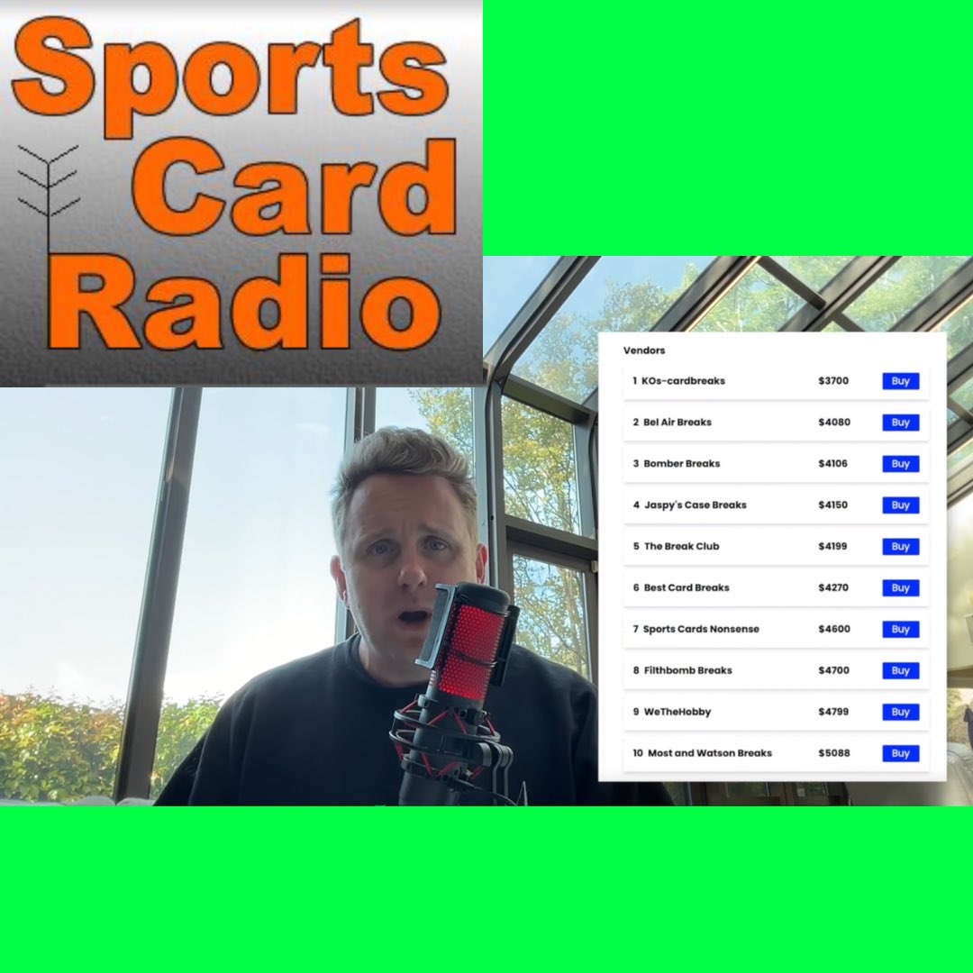 BreakComp was referenced on The Sports Card Radio show today. Be sure to watch the video on their YouTube channel, and give them a follow on social media. @SportsCardRadio youtu.be/MoqWhOrT1OU?si…