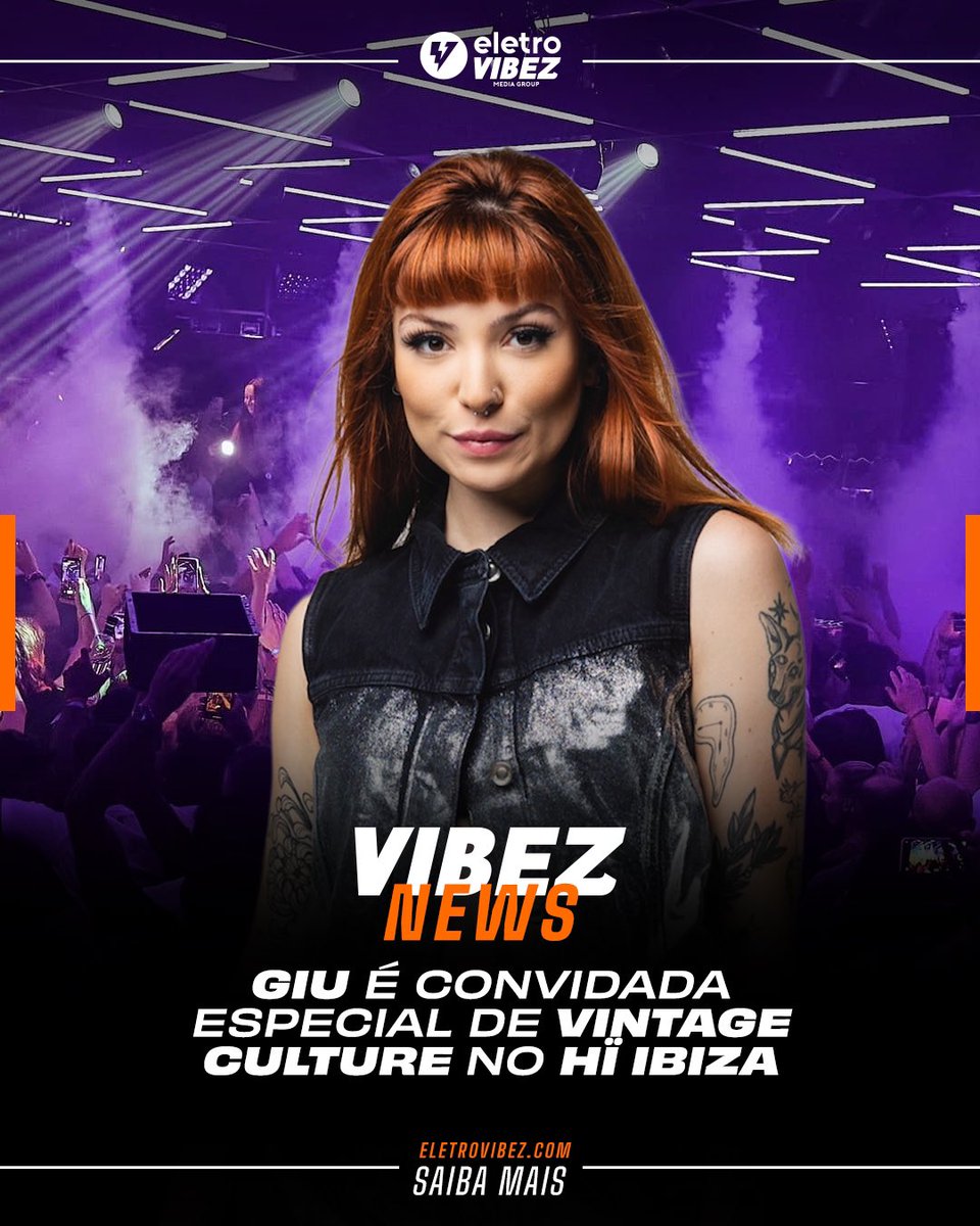 .@giuvariasvezes em IBIZA, e a convite de @VintageCulture 🤩🤩 Conheça mais sobre a DJ e produtora aqui: eletrovibez.com/giu-e-convidad…