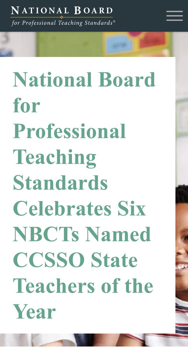 The National Board congratulated 6 National Board Certified Teachers named 2024 State Teachers of the Year by @CCSSO. Learn more about these inspiring teacher leaders: hubs.ly/Q02vBXJy0 Congratulations #NBCTStrong