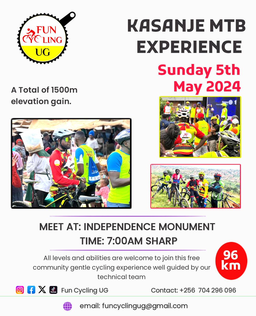 Kasanje Mountain Bike Experience welcomes you all into a new month of adventure. @Owiny123 @RcKisaasiKyanja @lrsinitiative @ASNU_UGANDA @SunnyOutdoorsUg @nbstv @MovitProductsUg @UNRA_UG @EntebbeTown