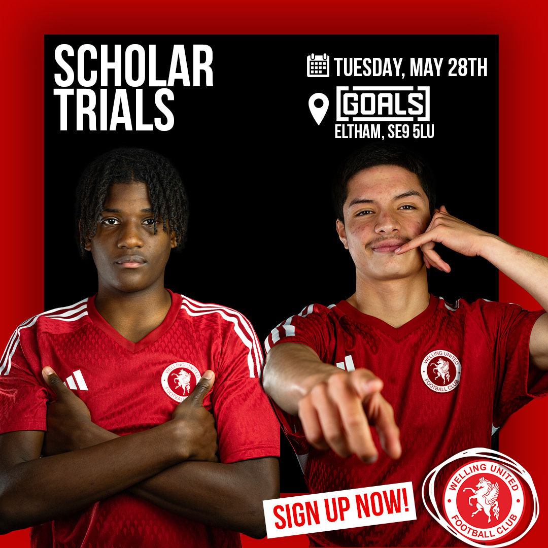 ⚽️🎓 Welling United Academy would like to invite current Year 11 and 12 students to trial for our Football Scholarship Programme beginning in September 2024. Think you've got what it takes? Find out more and and register 👇 wellingunited.com/club/academy/s… #wearewings