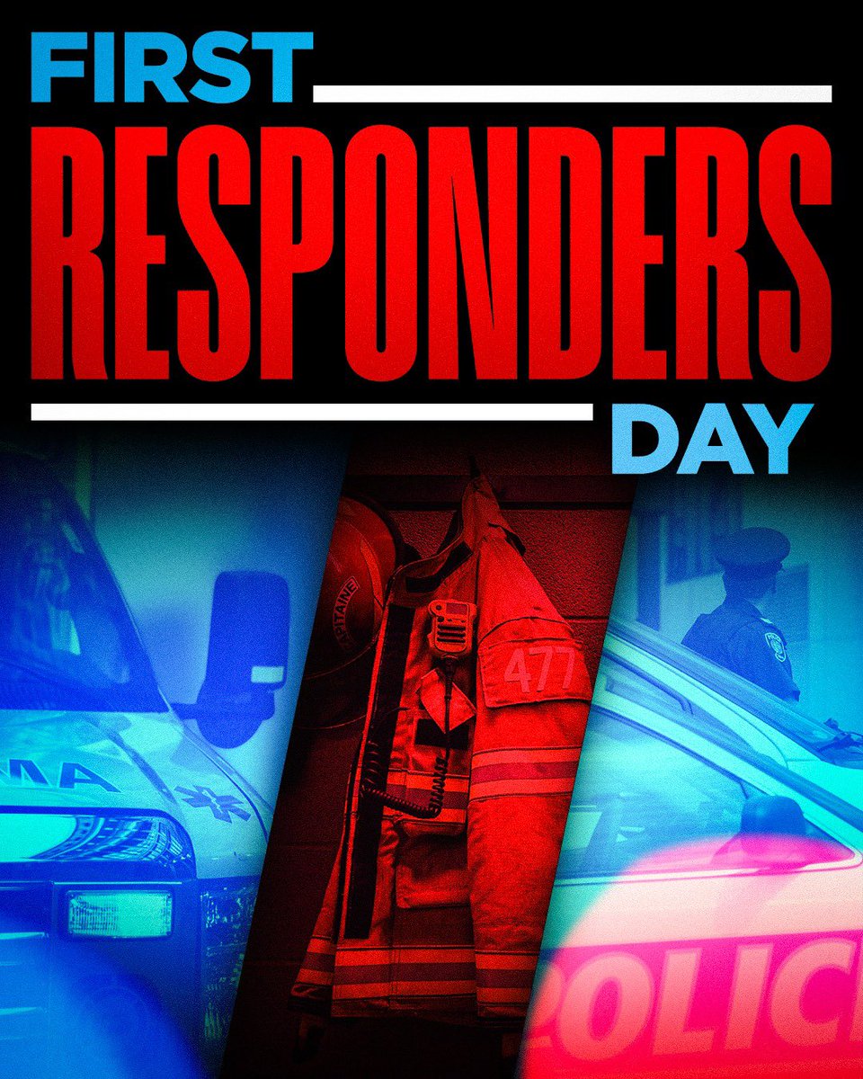 Today, on National First Responders Day, we honour the unwavering courage and dedication of first responders across Canada. Thank you for your selfless service to our communities! #NationalFirstRespondersDay