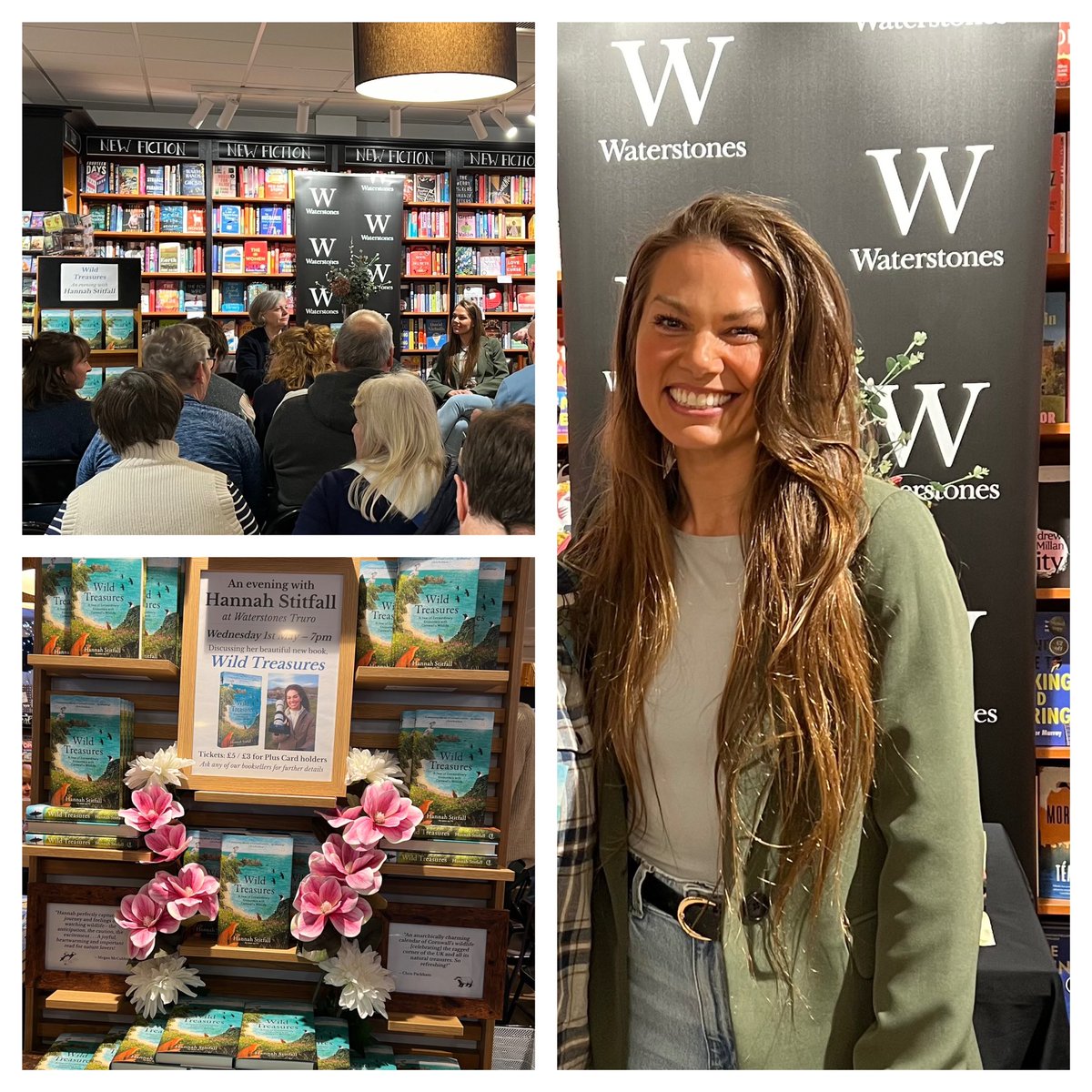 Brilliant evening @WaterstonesTRU to hear @daphneskinnard talking to @HannahStitfall about her book #WildTreasures and all things nature. Thank you for taking the time to chat Hannah, it was a real pleasure to meet you. #Books #Cornwall #Nature